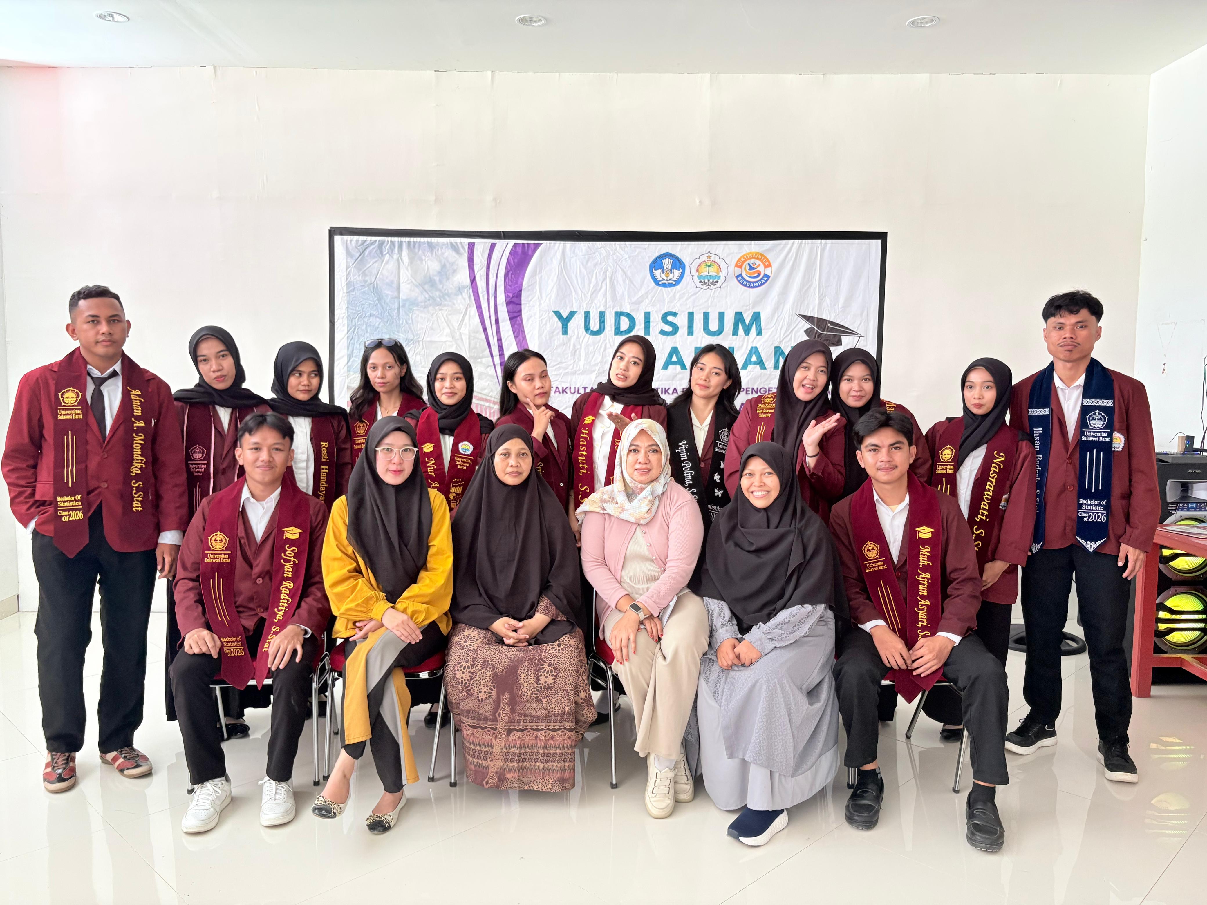 Momentum Kelulusan, Prodi Statistika FMIPA Unsulbar Lepas 14 Calon Wisudawan dalam Yudisium 2026