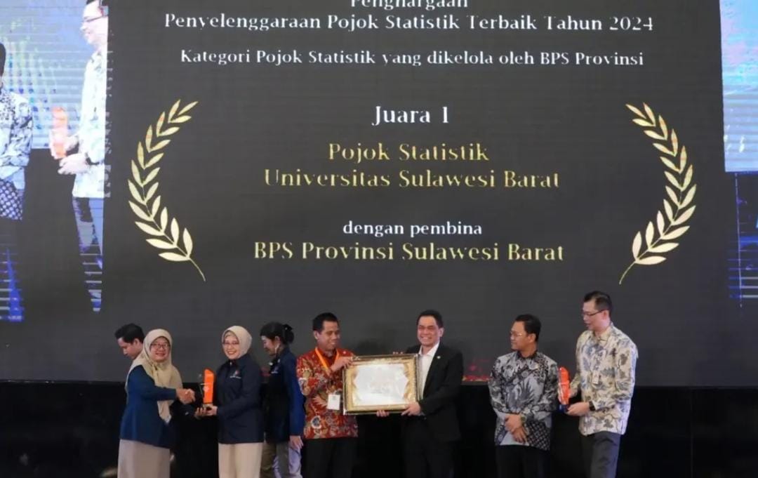 Galeri Membanggakan! Pojok Statistik Unsulbar Raih Juara 1 Nasional sebagai Pojok Statistik Terbaik 2024